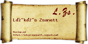 Lökös Zsanett névjegykártya