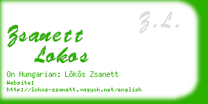 zsanett lokos business card